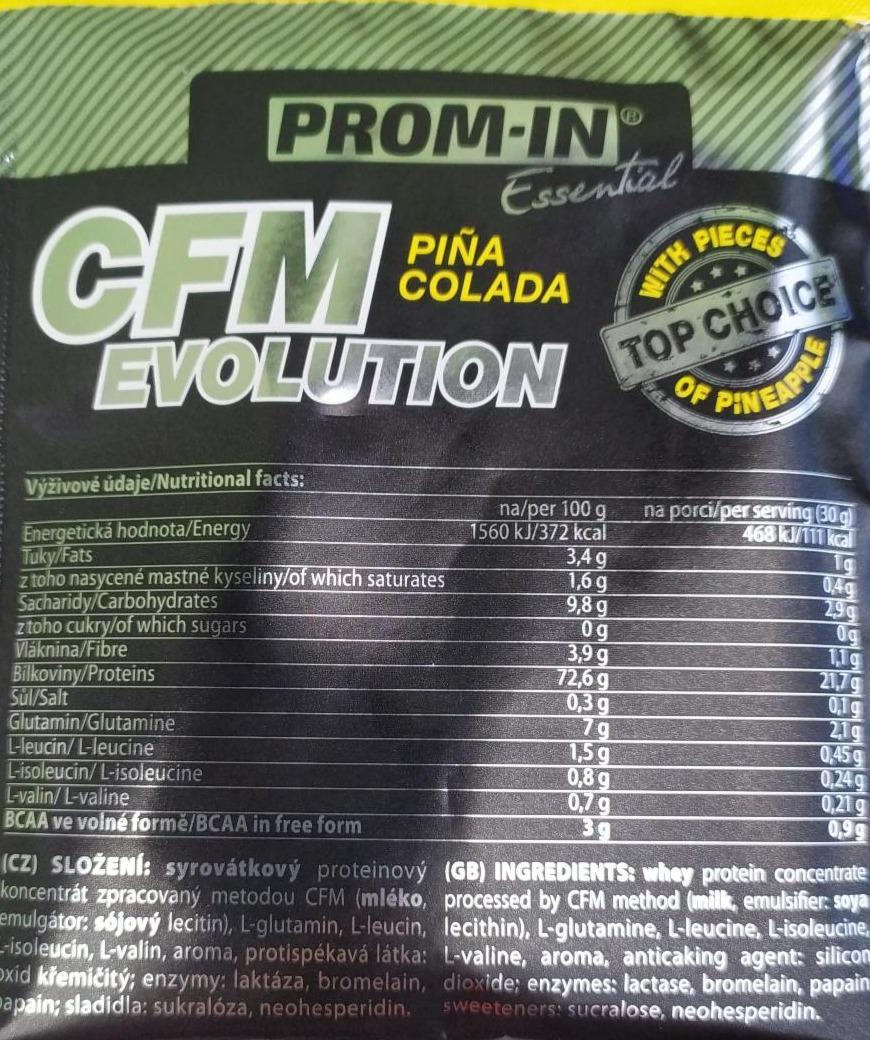 Fotografie - protein CFM evolution Piňacolada Prom-in
