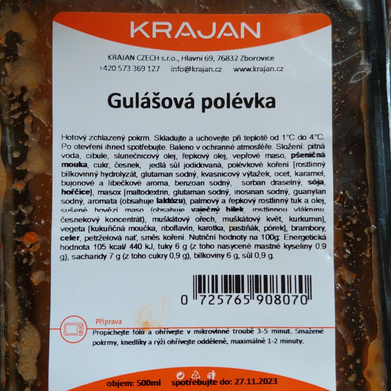 Fotografie - Gulášová polévka Krajan