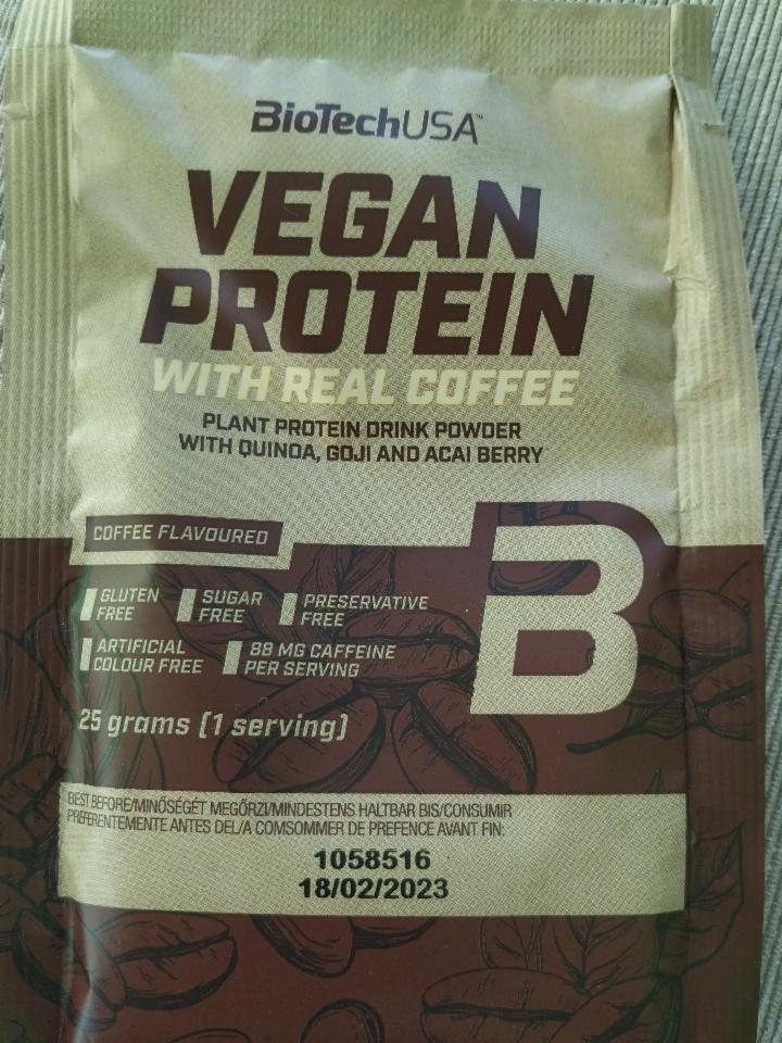 Fotografie - Vegan protein with real coffee BioTechUSA