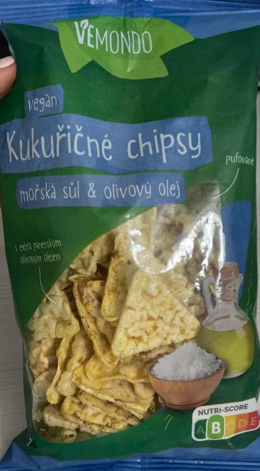 Fotografie - Kukuřičné chipsy mořská sůl & olivový olej Vemondo
