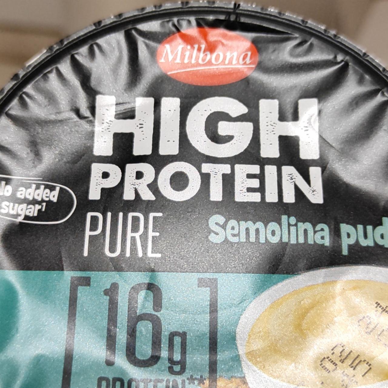 Fotografie - High Protein Pure Semolina puding Milbona