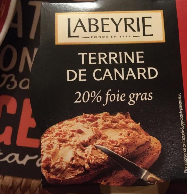 Fotografie - Labeyrie terrine de canard 20% foie gras kachní 