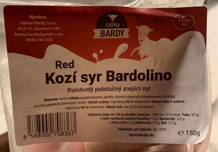 Fotografie - Kozí sýr Bardolino Farma Bardy