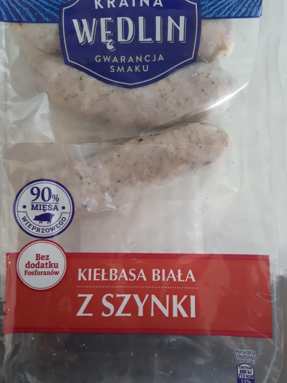 Fotografie - Kiełbasa biała z szynki 90% mięsa Kraina Wędlin