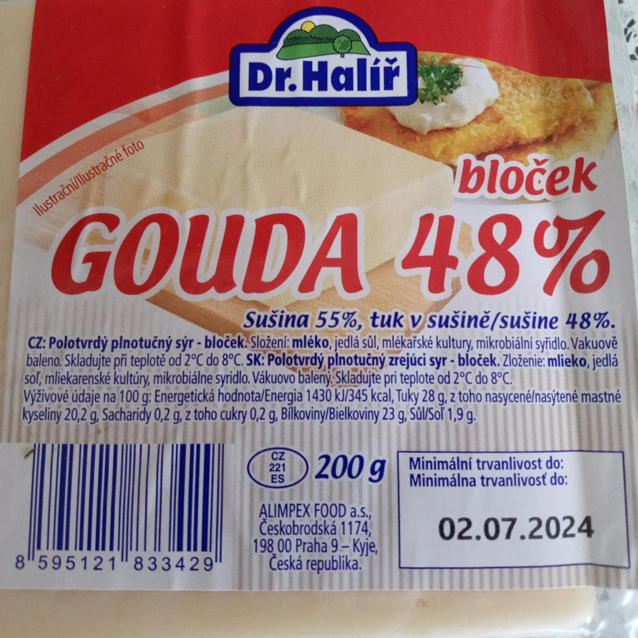 Fotografie - Gouda 48% bloček Dr.Halíř