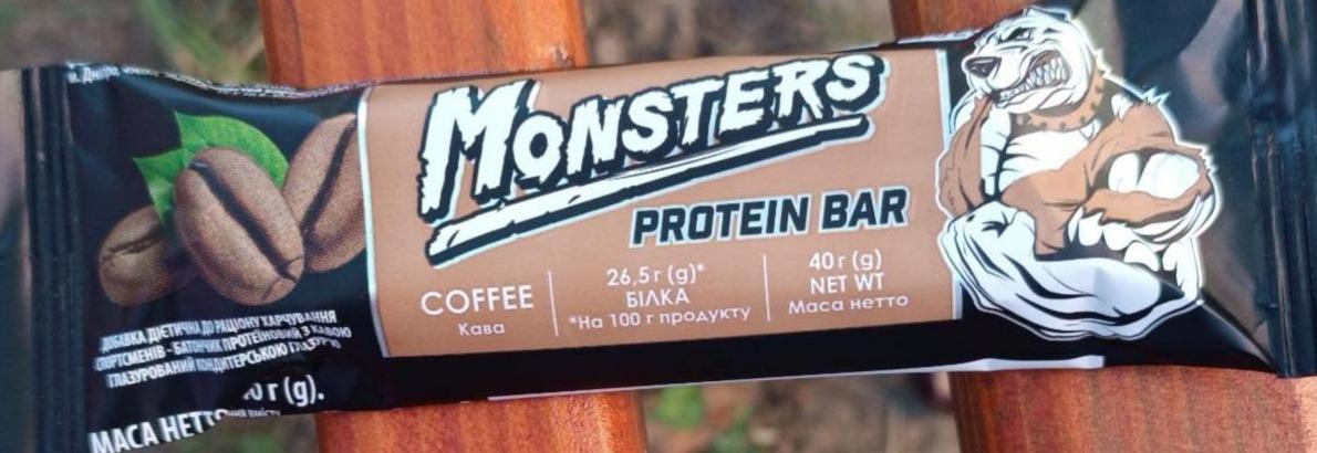Fotografie - Monsters Protein bar coffee Excellent Nutrition