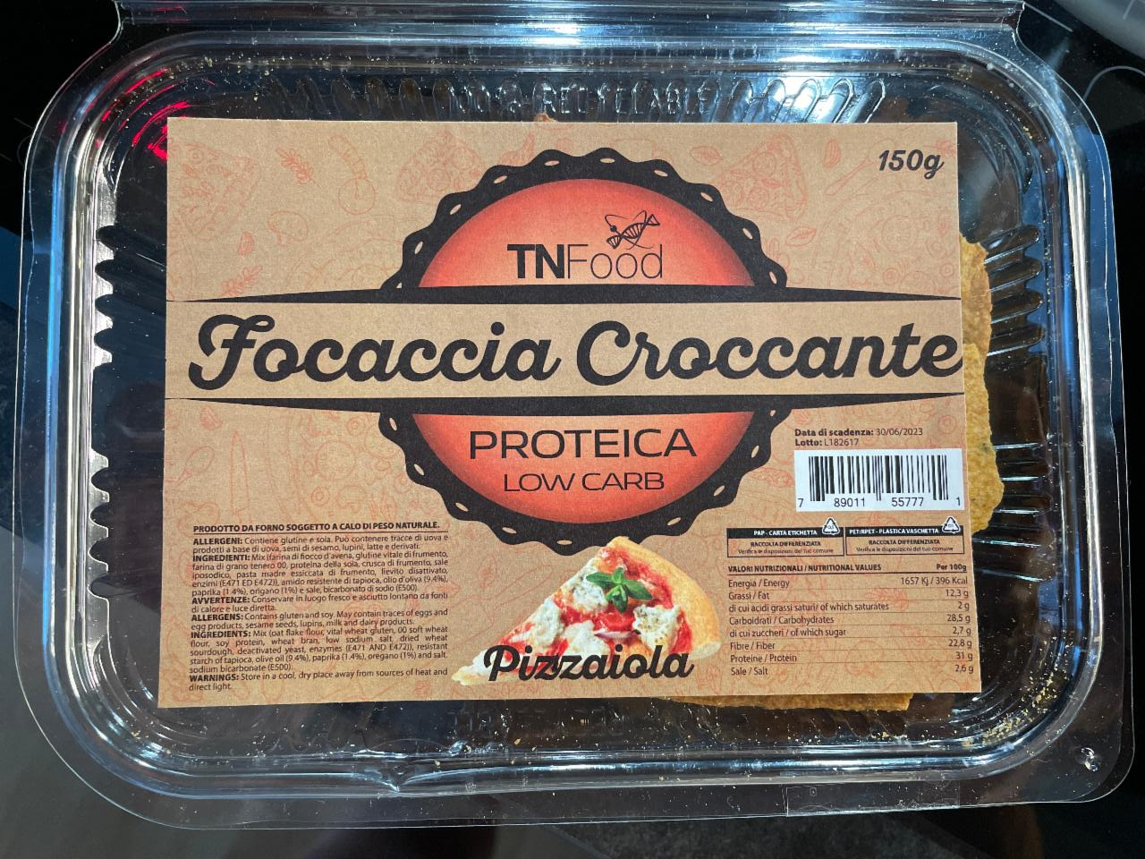 Fotografie - Focaccia Croccante Proteica Low Carb Pizzaiola TN Food