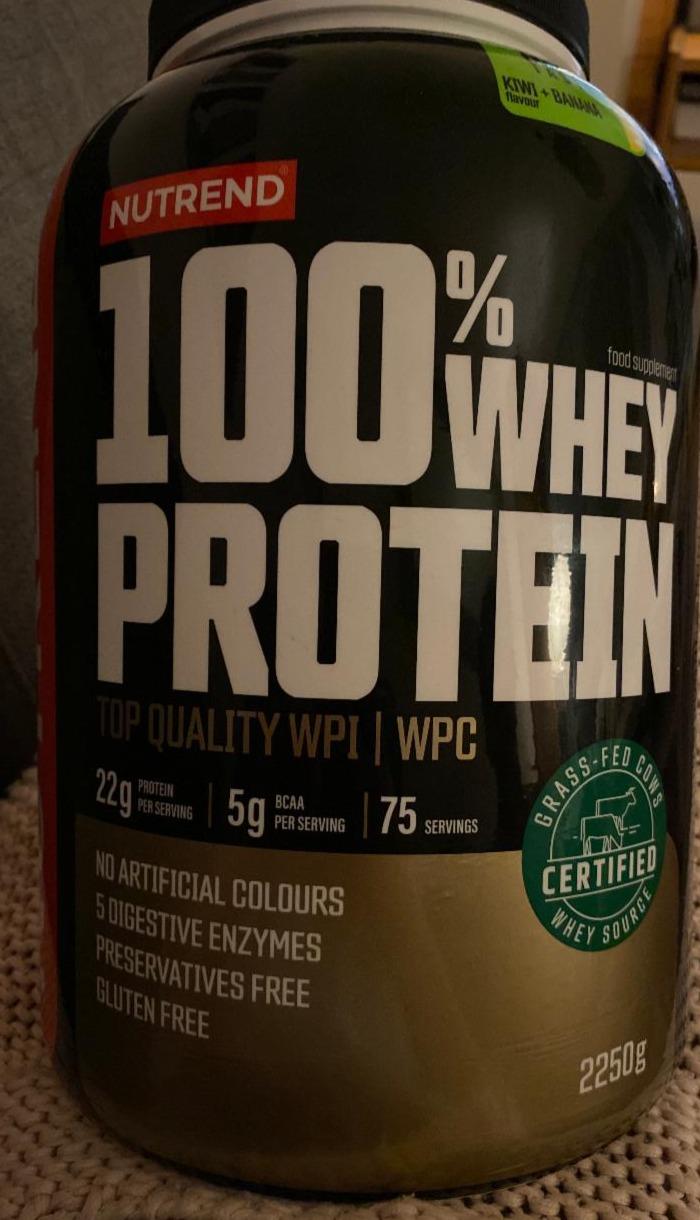 Fotografie - 100% whey protein kiwi + banana (kiwi + banán) Nutrend