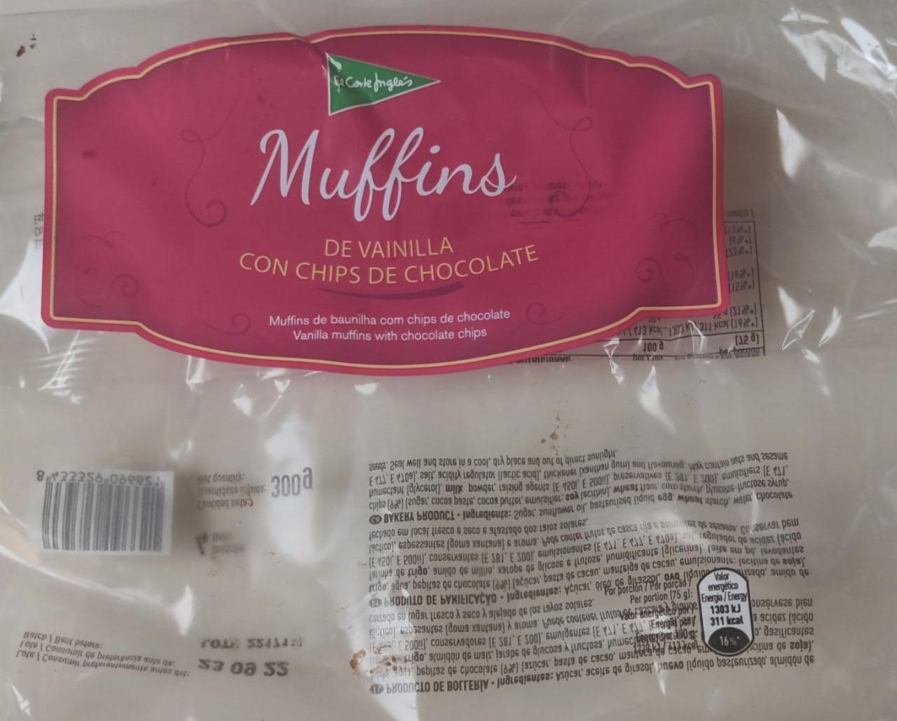 Fotografie - Muffins de vainilla con chips de chocolate El Corte Inglés
