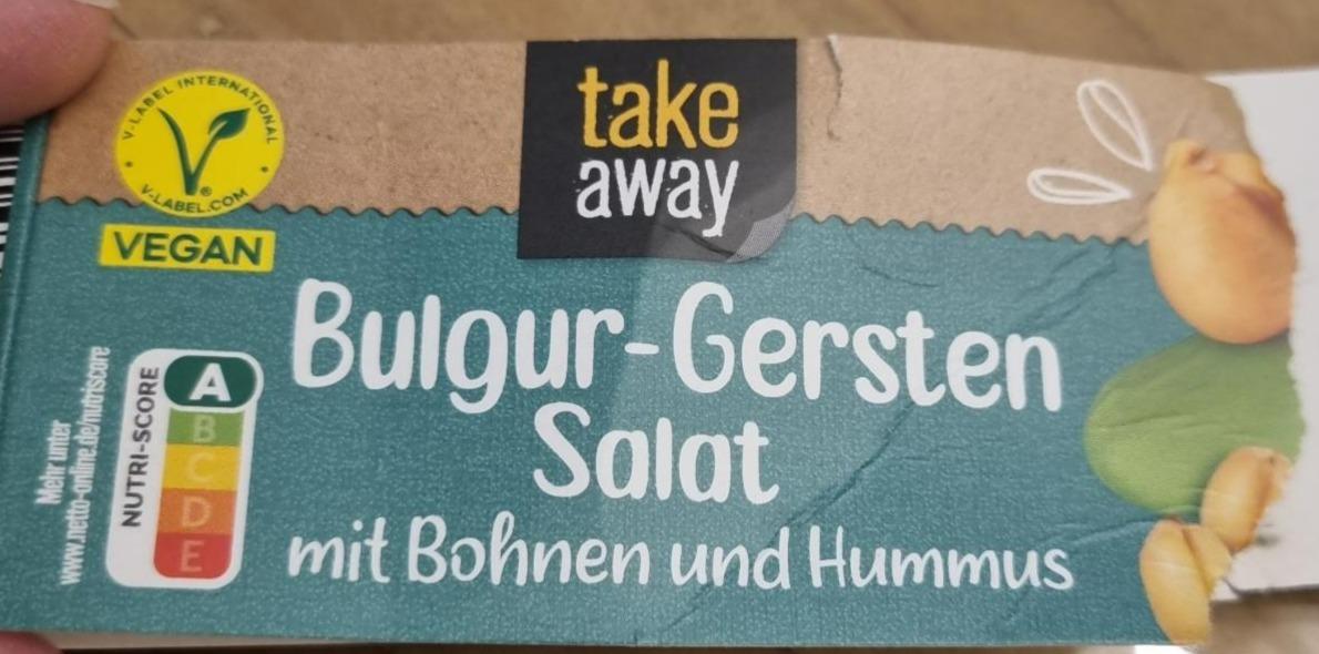 Fotografie - Bulgur-Gersten Salat mit Bohnen und Hummus Take away