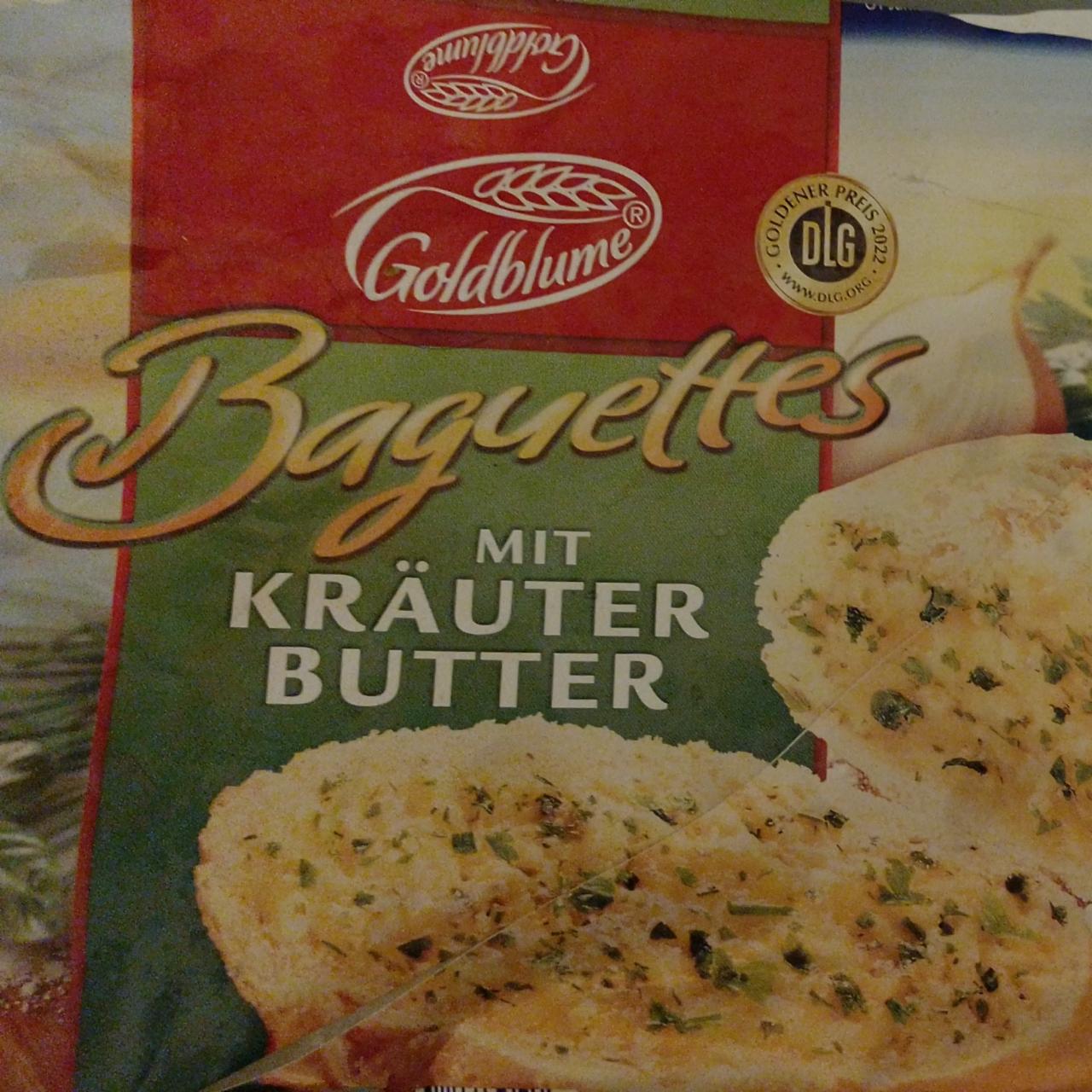 Fotografie - Baguettes mit Kräuter Butter Goldblume