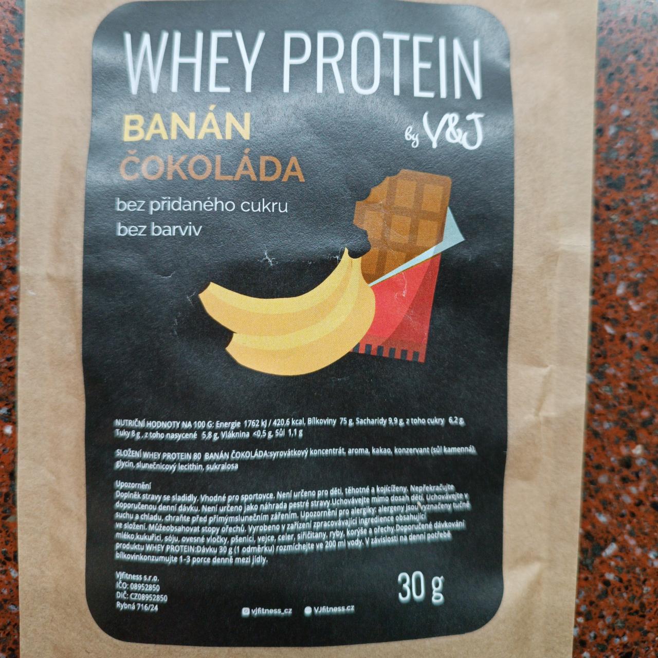 Fotografie - Whey protein banán čokoláda V&J