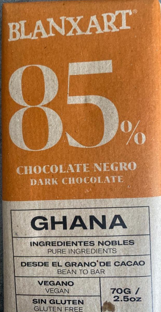 Fotografie - Ghana Chocolate negro 85% Blanxart