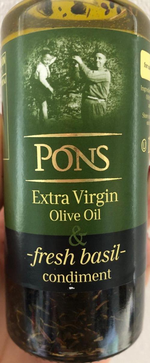 Fotografie - Extra Virgin Olive Oil & fresh basil PONS