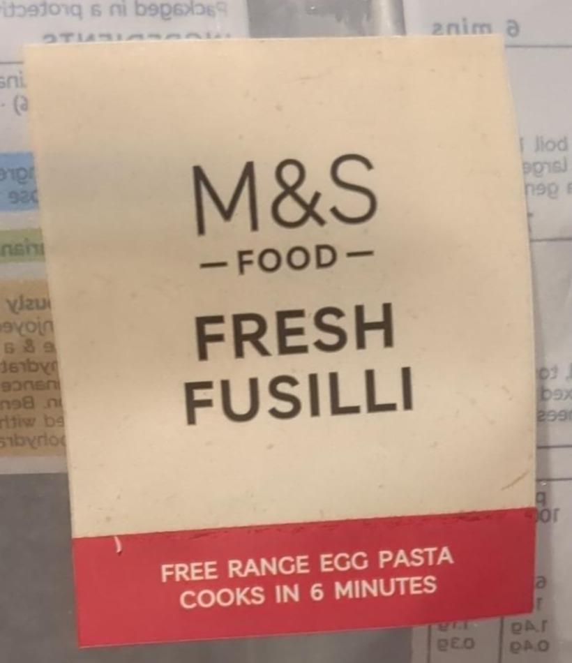 Fotografie - Fresh Fusilli M&S Food