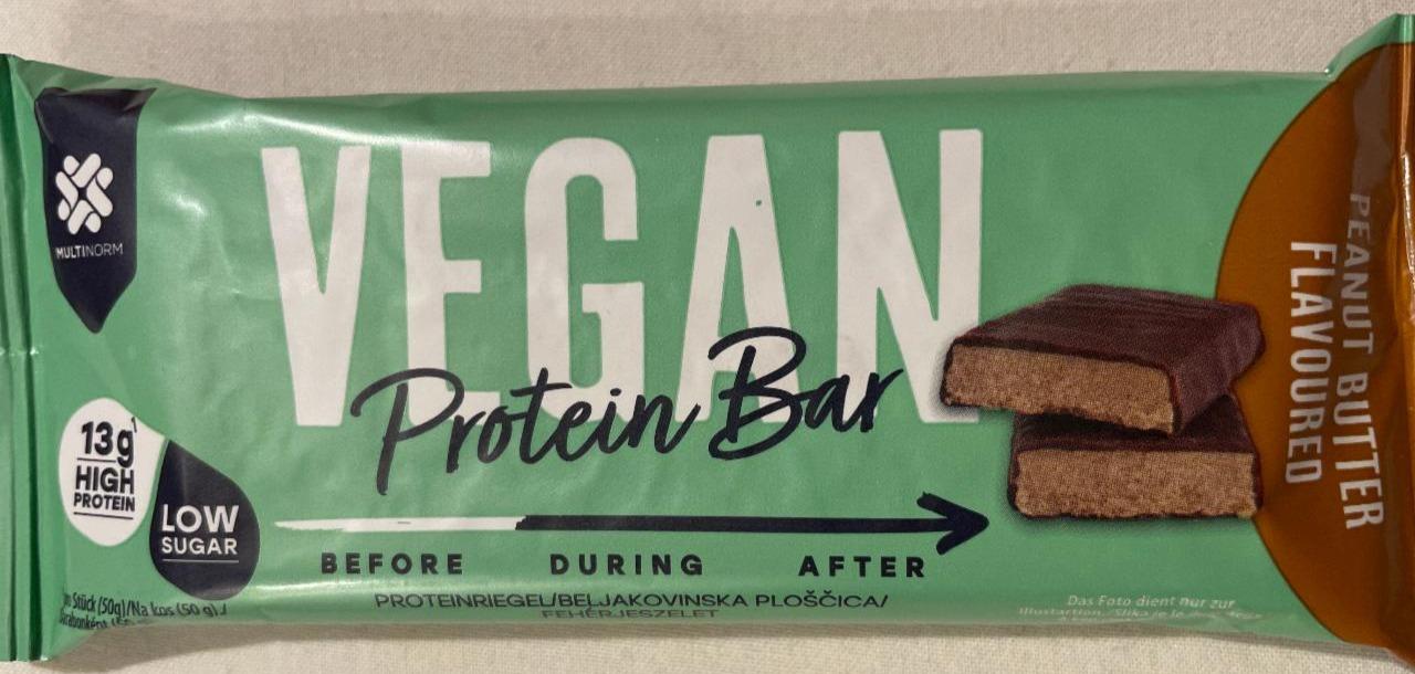Fotografie - Vegan Protein Bar Peanut butter flavoured Multinorm