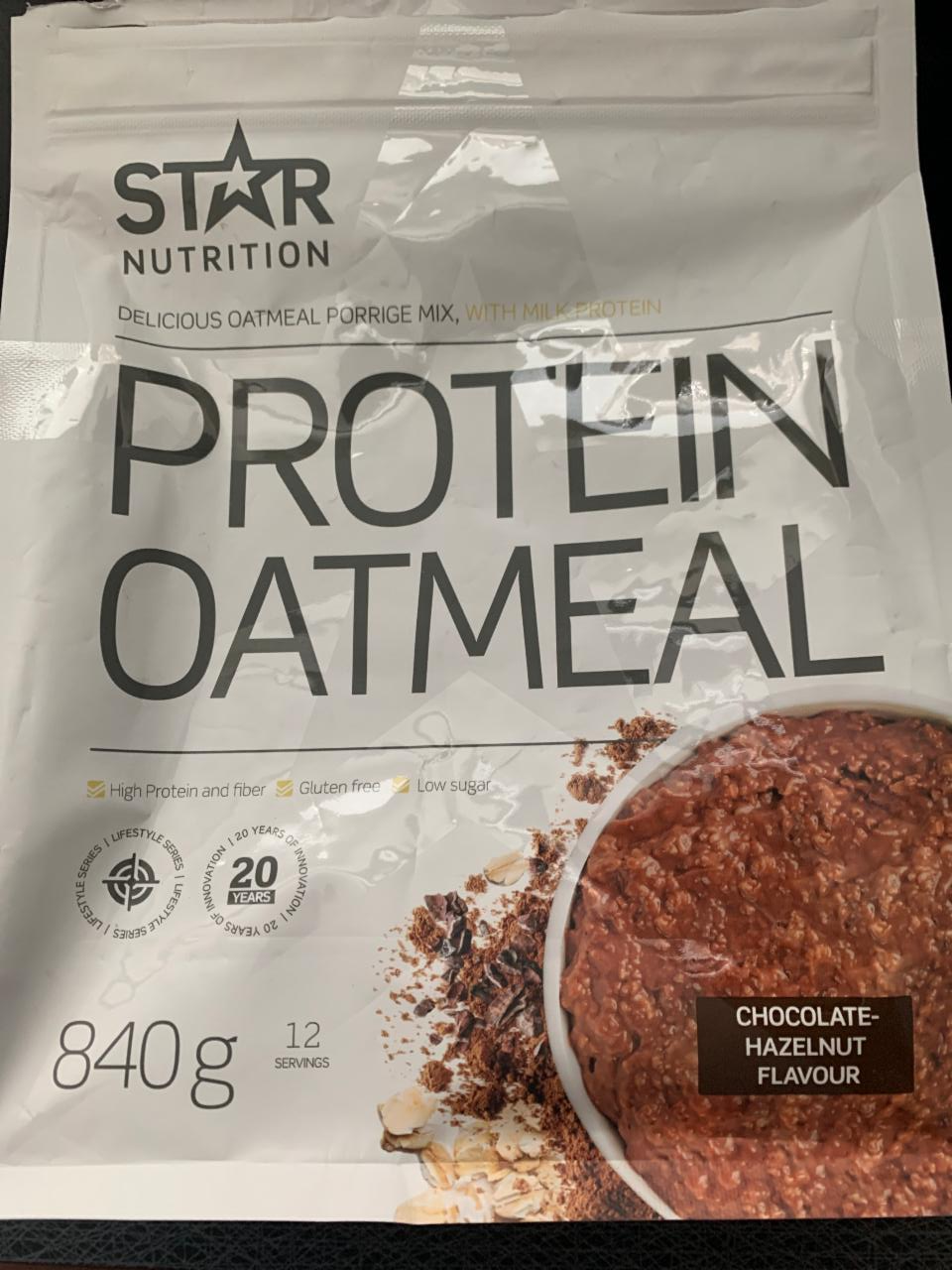 Fotografie - Protein oatmeal chocolate-hazelnut flavour Star Nutrition