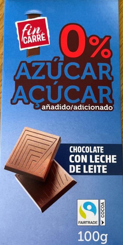 Fotografie - Chocolate con Leche 0% azúcar Fin Carré