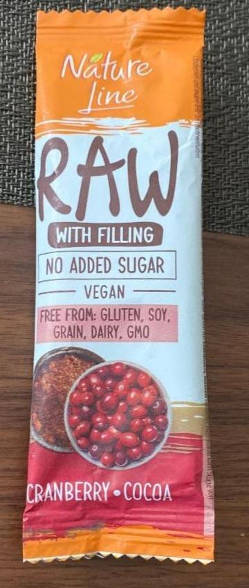 Fotografie - Raw with filling Cranberry Cocoa Nature Line