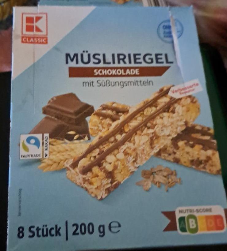 Fotografie - Müsliriegel Schokolade K-Classic