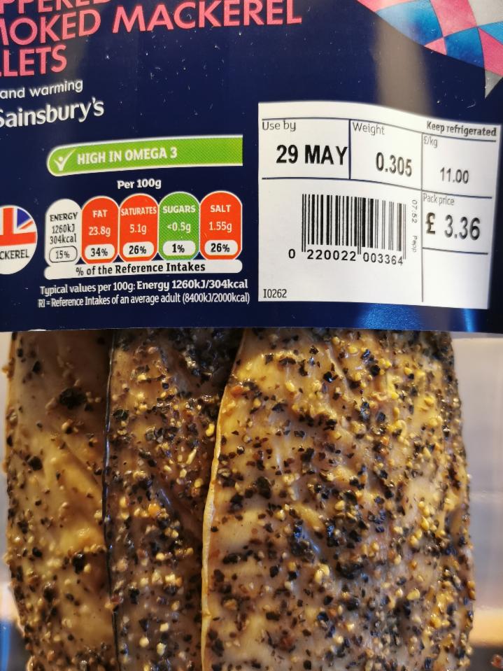 Fotografie - Peppered Smoked Mackerel Fillets by Sainsbury's 