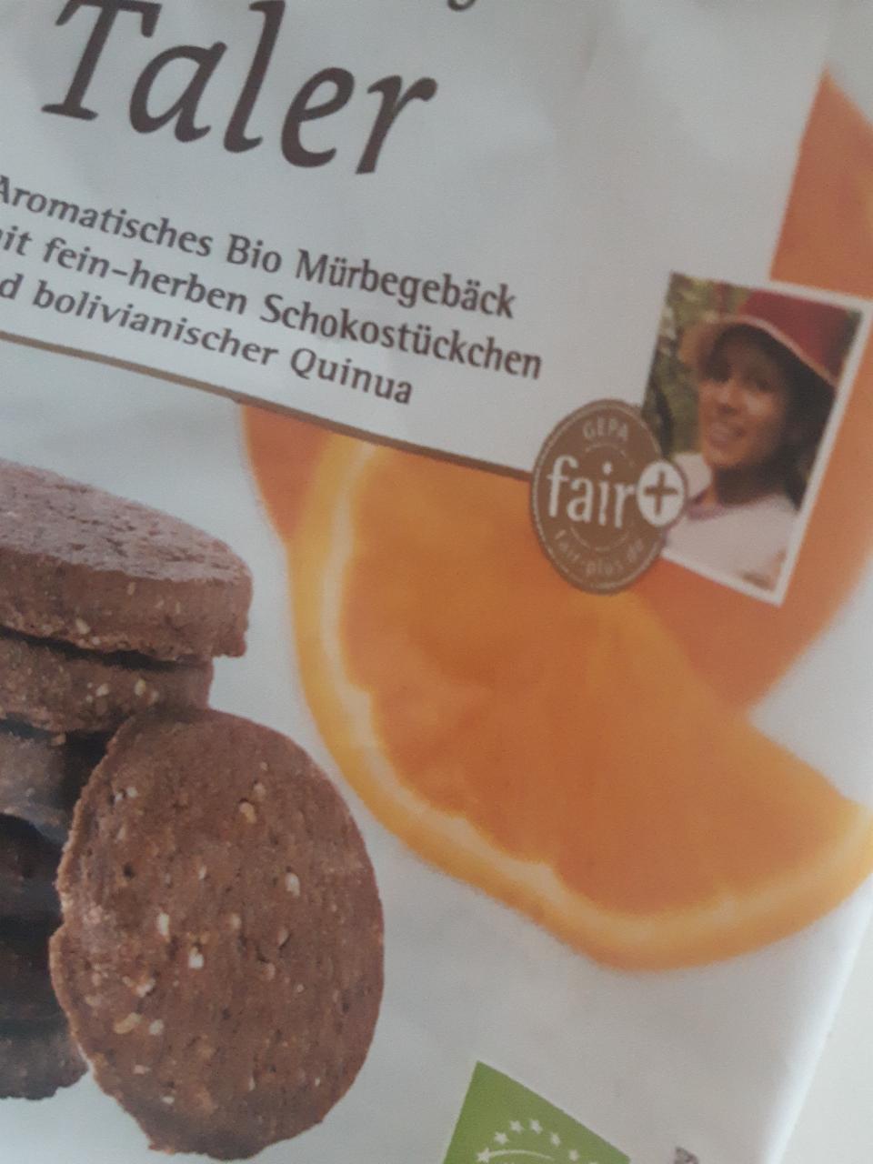 Fotografie - Bio sušenky s čokoládou a pomerančem Gepa