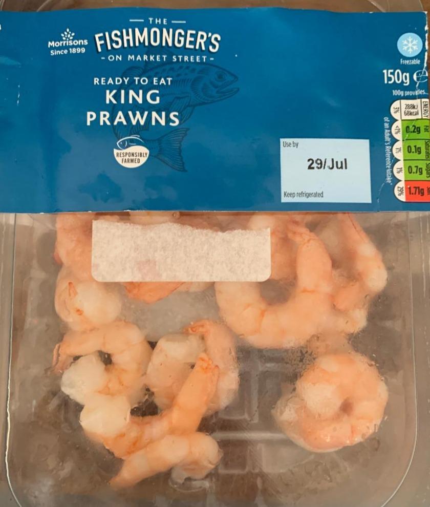 Fotografie - The Fishmonger’s ready to eat King prawns Morrisons