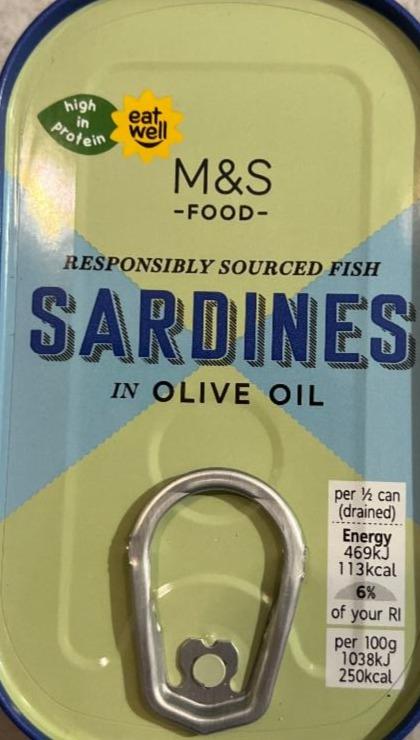Fotografie - Sardinky v olivovém oleji M&S Food