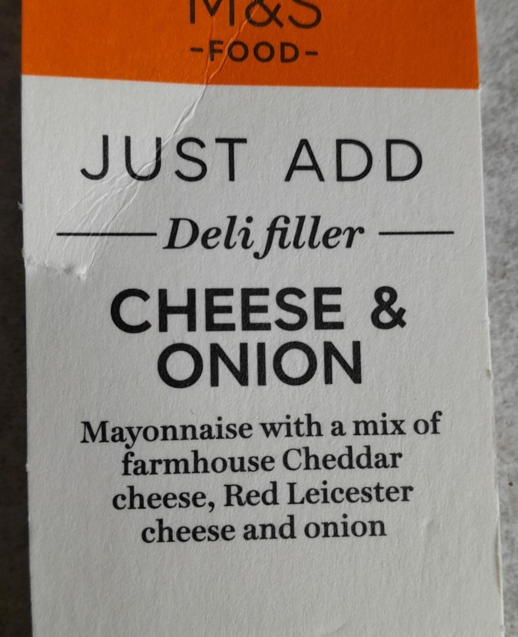 Fotografie - Just Add Deli filler Cheese & Onion M&S Food
