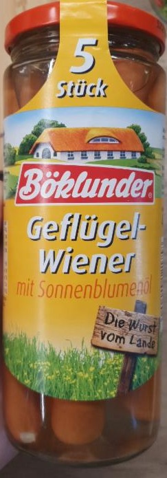 Fotografie - Geflügel-Wiener mit Sonnenblumenöl Böklunder