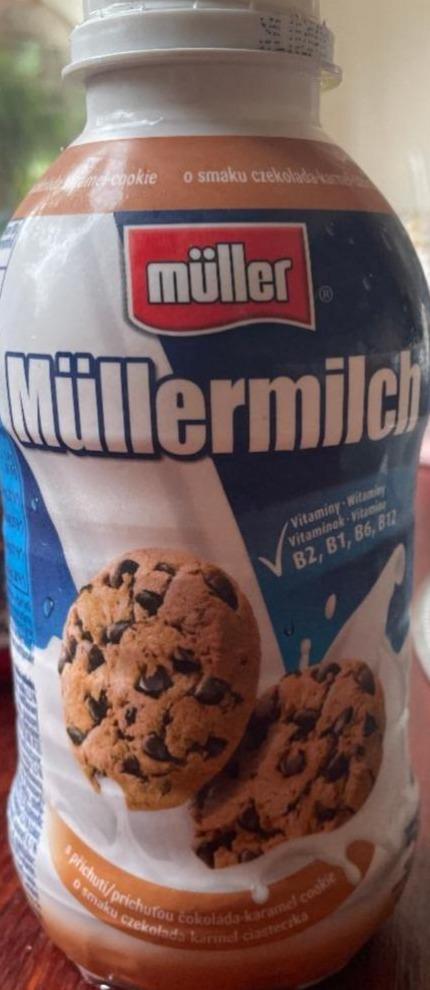 Fotografie - Müllermilch s příchutí čokoláda-karamel cookie