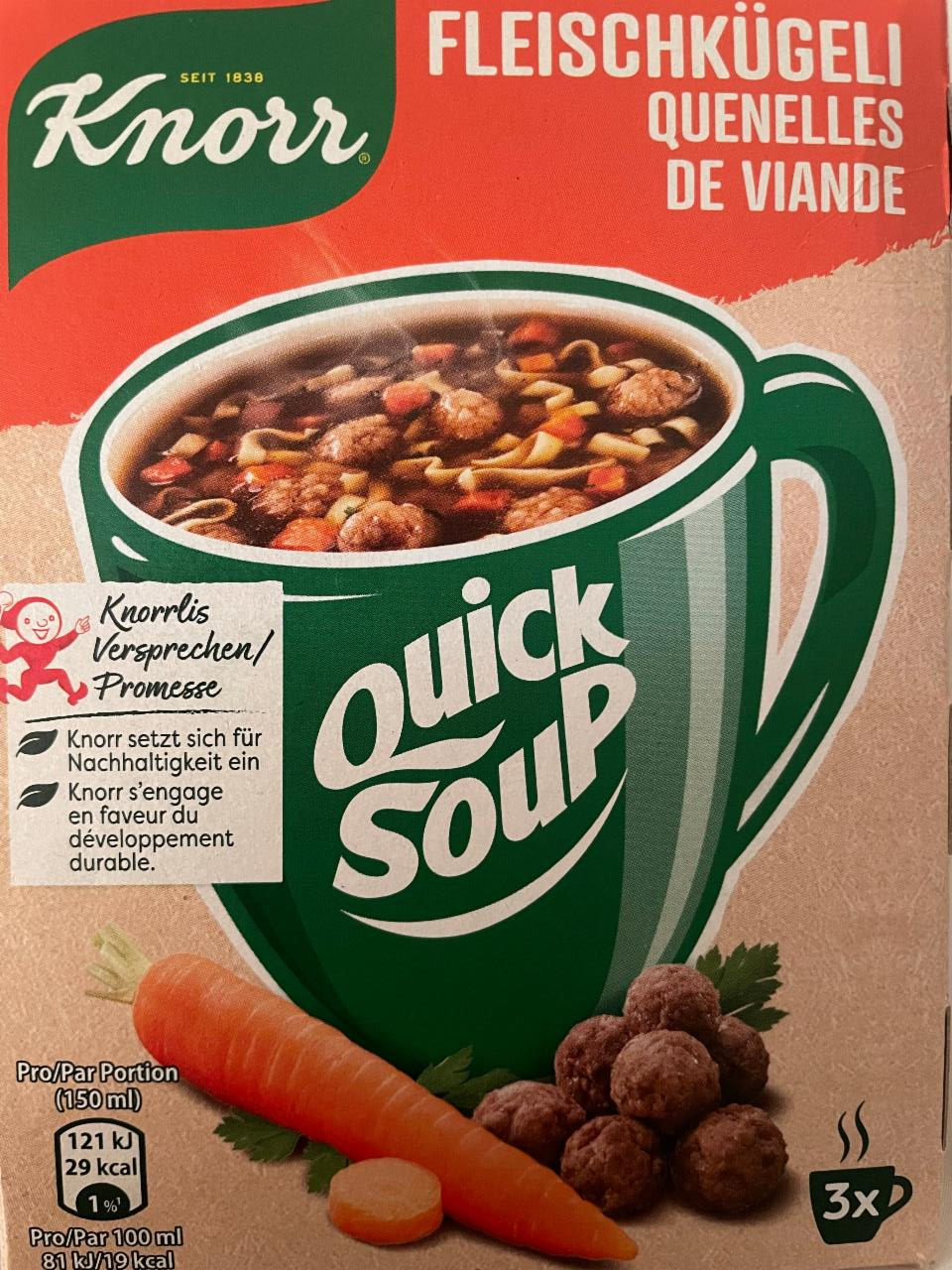 Fotografie - Quick Soup Fleischkügeli Knorr