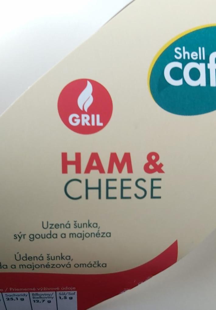 Fotografie - Ham & Cheese gril uzená šunka, sýr gouda a majonéza Shell café