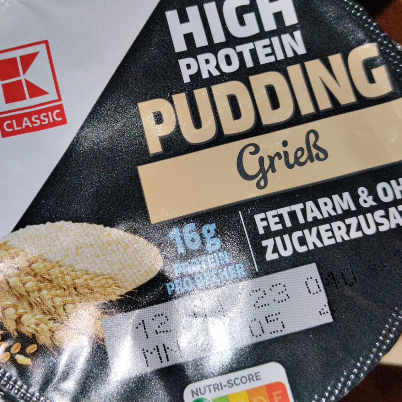 Fotografie - High protein Pudding Grieß K-Classic