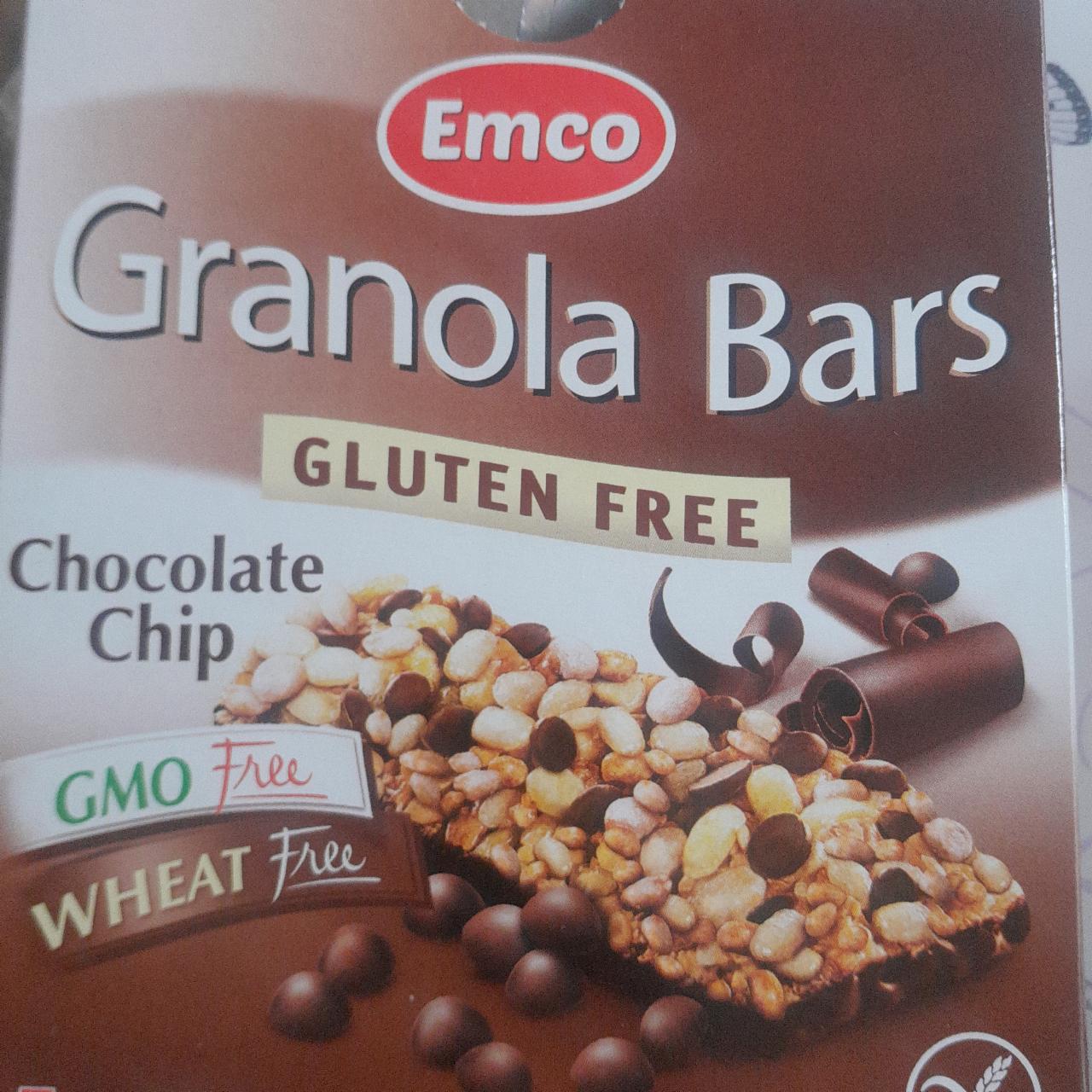 Fotografie - Granola bars Gluten free Chocolate chip Emco
