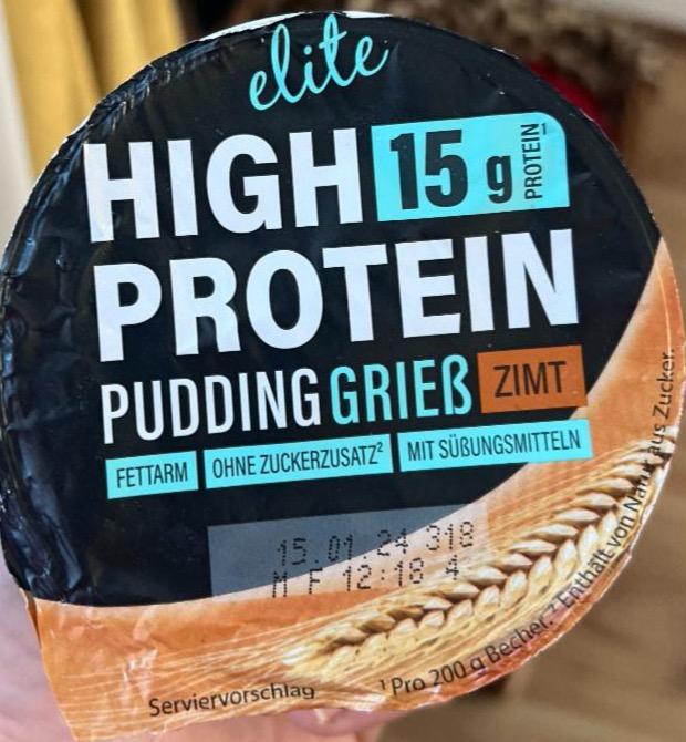 Fotografie - High protein pudding griess zimt Elite