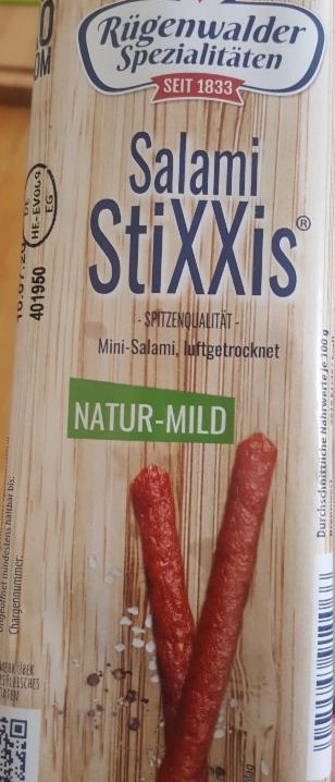 Fotografie - Salami Stixxis Natur-Mild Rügenwalder Spezialitäten