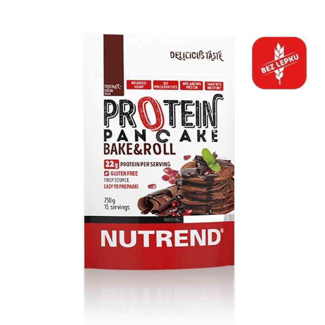 Fotografie - Protein pancake bake&roll chocolate+cocoa (čokoláda+kakao) Nutrend
