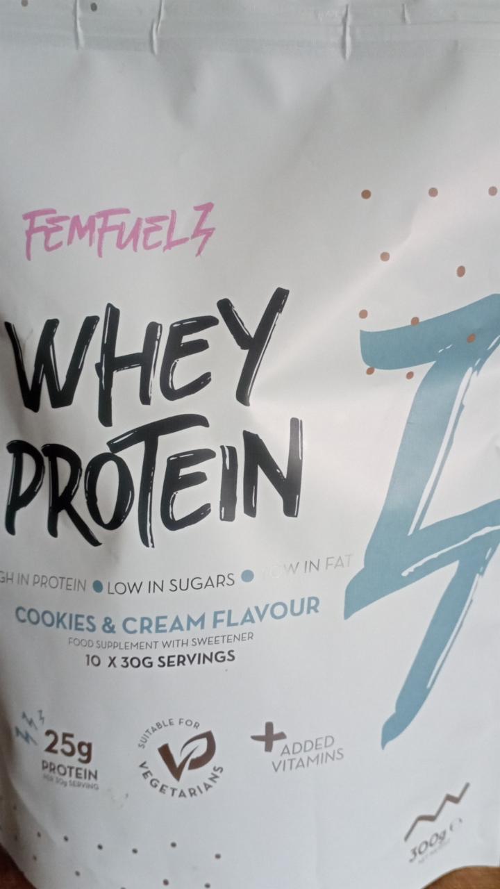 Fotografie - Whey protein cookies & cream Femfuelz