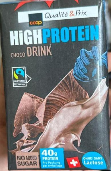 Fotografie - High Protein choco drink Coop Qualite & Prix