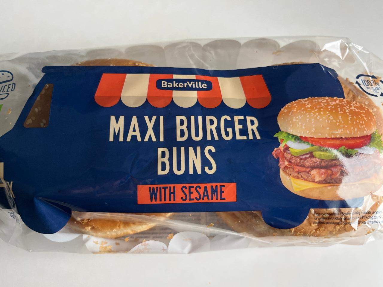 Fotografie - Maxi burger buns with sesame BakerVille