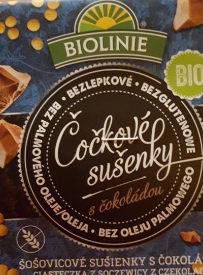 Fotografie - Čočkové sušenky s čokoládou bezlepkové bio Biolinie