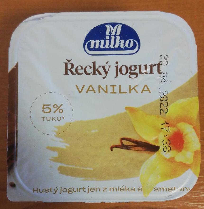Fotografie - Řecký jogurt vanilka 5% tuku Milko