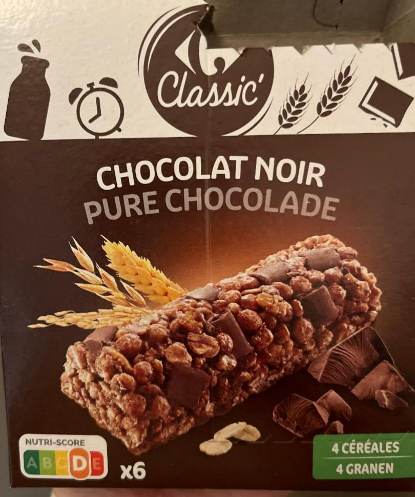 Fotografie - Chocolat noir Pure chocolade Carrefour Classic