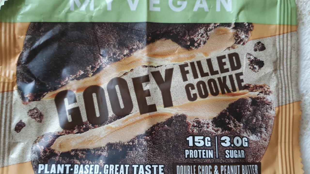 Fotografie - Gooey Filled Protein Cookie Double Chocolate & Peanut Butter MyVegan
