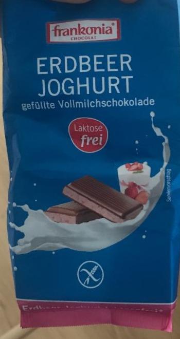 Fotografie - Vollmilchschokolade Erdbeer-Joghurt Laktose frei Frankonia