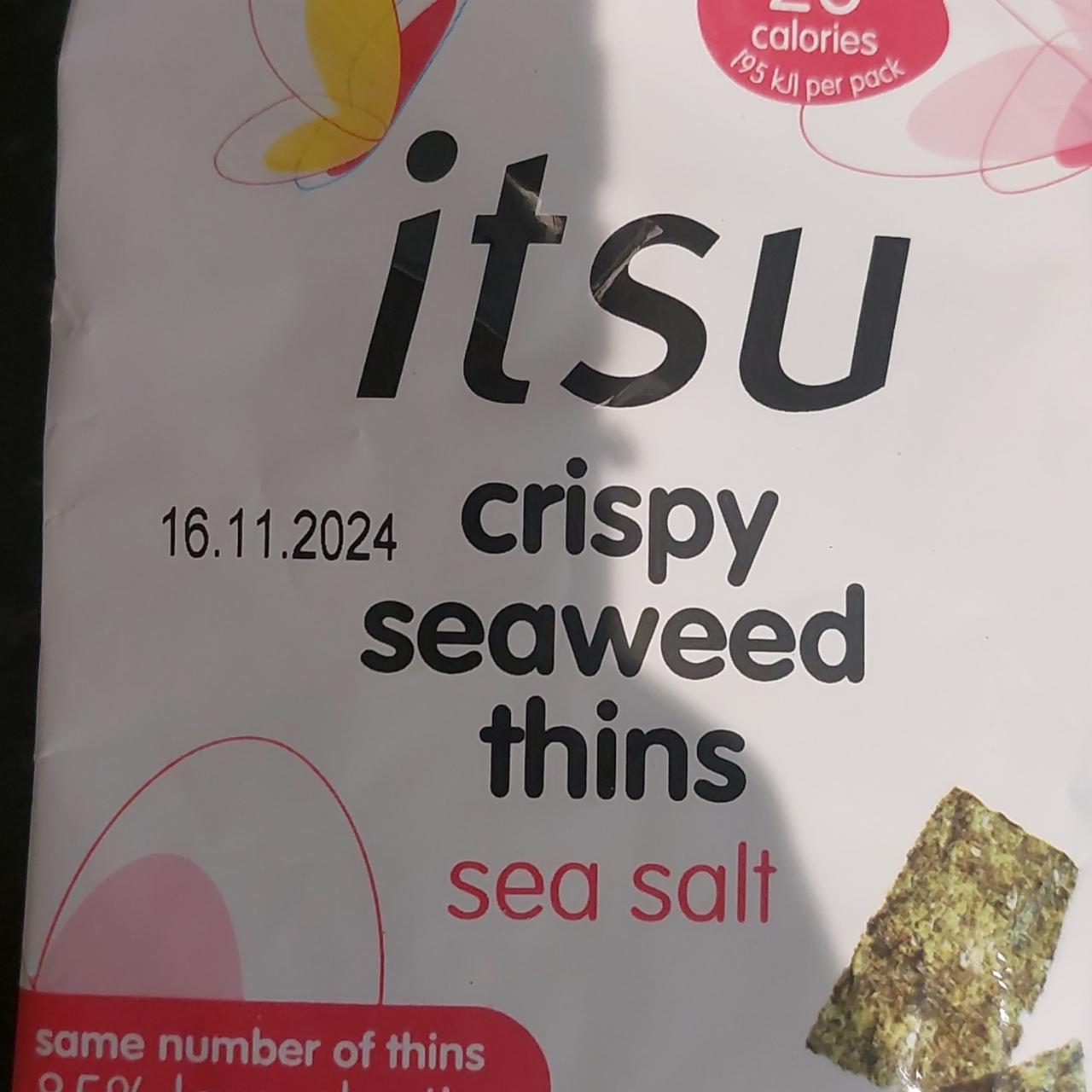 Fotografie - Crispy seaweed thins sea salt itsu