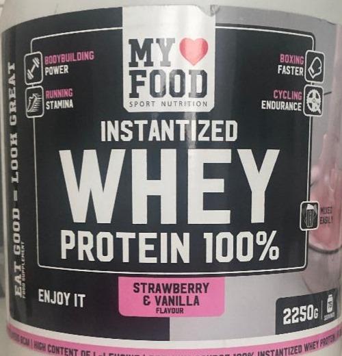 Fotografie - Instantized Whey protein 100% Strawberry & Vanilla My Food
