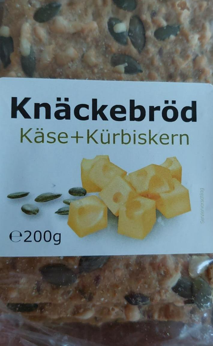Fotografie - Knäckerbröd Käse + Kürbiskern