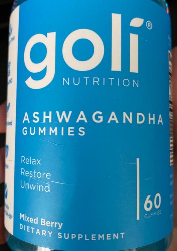 Fotografie - Gummies Ashwagandha Mixed Berry Goli nutrition